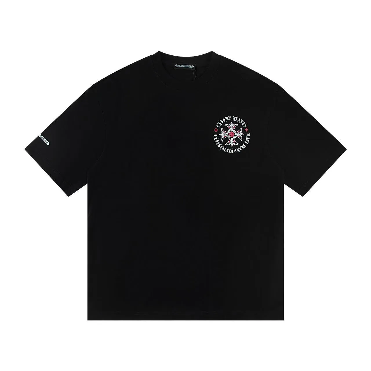 🅿️146 Style: 2025 new Croix Heart short-sleeved T-shirt Material: High version 300g double yarn combed cotton Size: S～XL Color: Black Style number: Z003